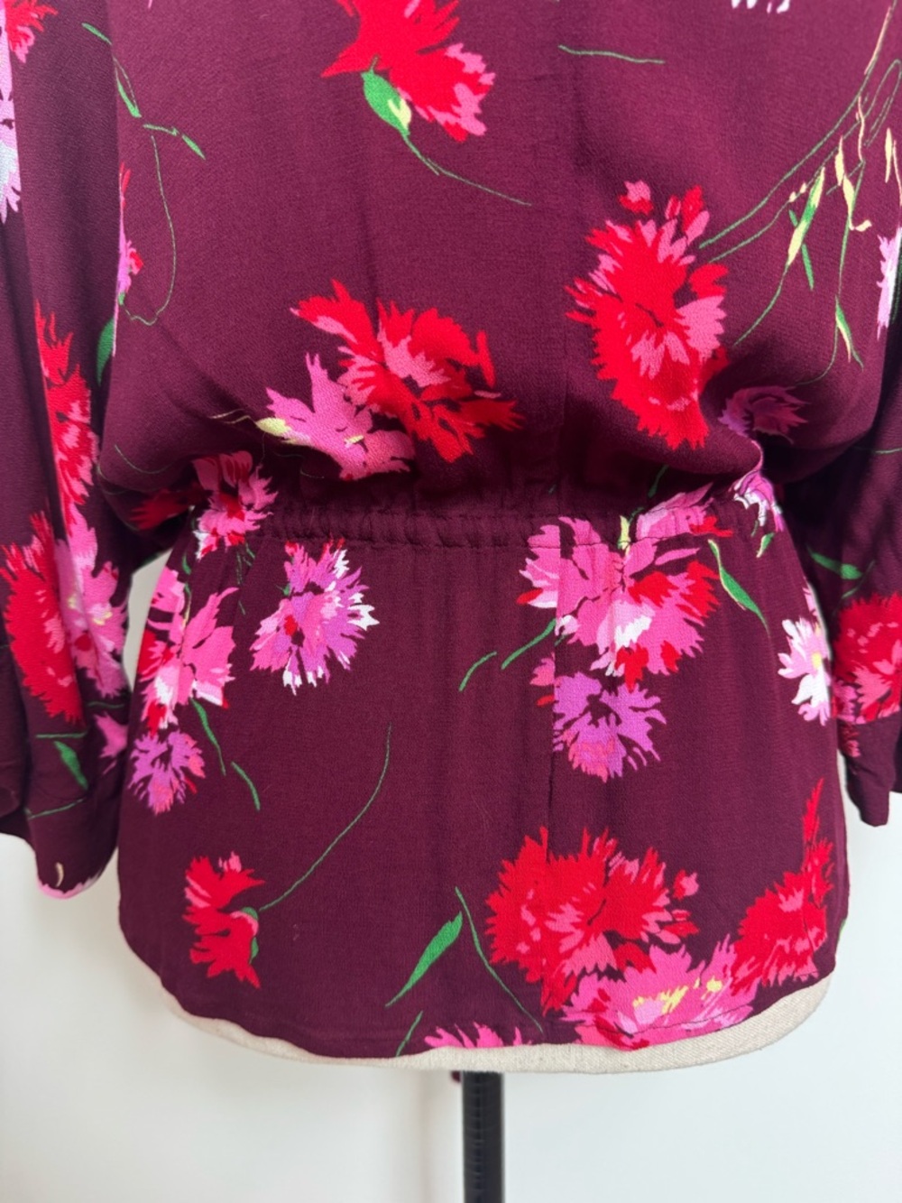 Express Floral Cinched Waist Kimono Maxie Jones ASO General Hospital Size XS P - Picture 6 of 12